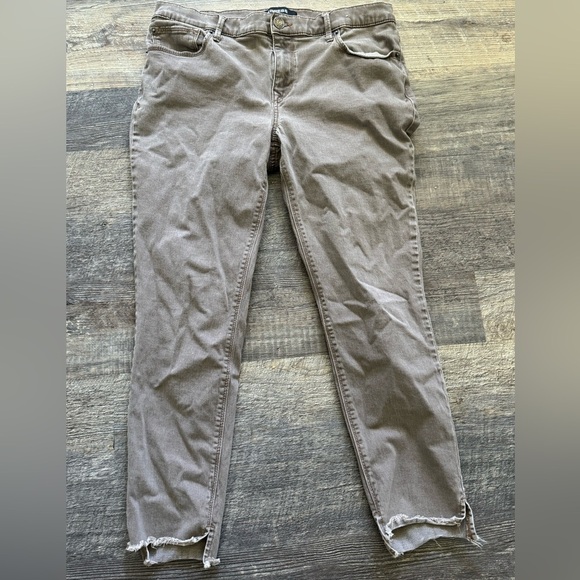 Express Ankle Legging Stretch Mid Rise Rise Jeans Gray Brown Size 10 R - Picture 2 of 8